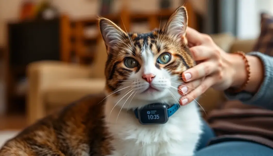 Pet owner and dog enjoying a walk enhanced by wearable technology.